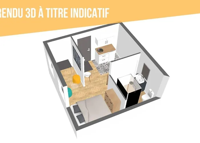 Grand Studio Avec Espace De Travail