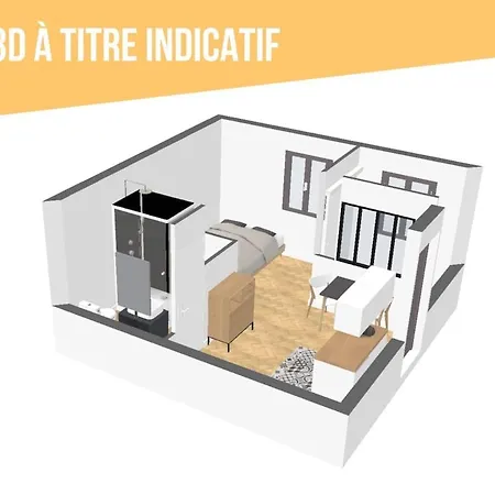 Grand Studio Avec Espace De Travail Toulouse Exterior photo